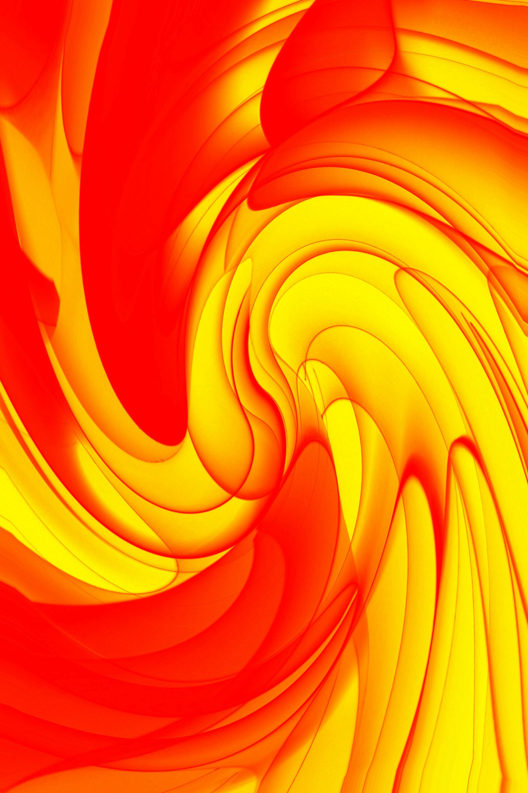 Dynamic abstract art with swirling red and yellow patterns, evoking energy and movement.